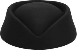 Healthy Chapéu de aeromoça Chapéu de lã de feltro Pillbox - Cosplay de comissária de bordo