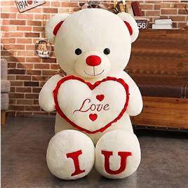 Stuffed Animals 100 cm Grande EU TE AMO Urso de pelúcia Brinquedo de pelúcia Adorável enorme urso macio de pelúcia Boneca Amante Urso Crianças Brin...