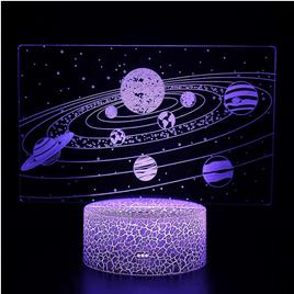 Tcgg Corrediça ótica do sistema solar 3D, universo, galáxia, luz da noite do diodo emissor de luz, com co remoto >-3