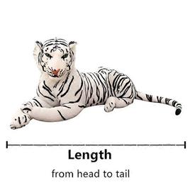 Comprimento incluindo cauda Big Tiger Plush Toy Soft Stuffed Animals Simulação Tigre Branco Jaguar Doll Crianças Crianças Presente de Aniversário 1...