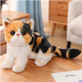 Stuffed Animals 4 Cores 31 cm INS Como Real Propenso Gato Boneca de Pelúcia Recheado Cores Puras Cinza Branco Amarelo Gatinho Brinquedo Animais de ...