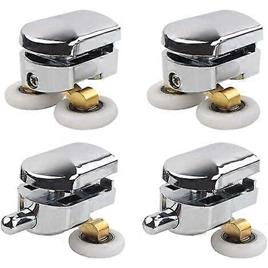 TCGG-Rouleau de porte de douche, 4 rouleaux doubles pour porte de douche, roulettes coulissantes, roue de rechange pour douche E