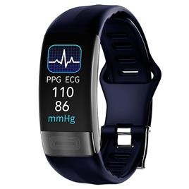 HCSC Ecg + ppg Smart Wristband Fitness Tracker para mulheres homens calorias pressão arterial impermeável esporte Smartband saúde Smartwatch Azul
