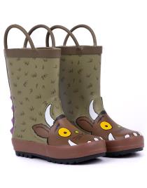Gruffalo & Friends Gruffalo & Amigos Unisex Crianças Wellington Botas com Alças Brown Novidade Face 6 UK Child