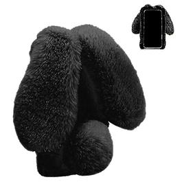 Gangxun Capa para Samsung Galaxy A54 5G Brinquedos de Pelúcia Fofos Coelho Peludo Caso Pele de Coelho Capa Silicone Macio à Prova de Choque com Gli...