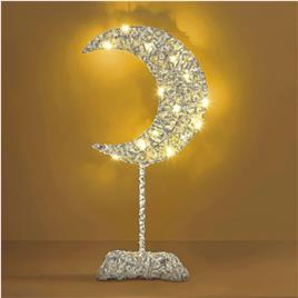 Jeek Mesa Decorativa, Mesa de Ramadã em Forma Alimentada por Bateria, LED Branco Quente Brilhante(-ZOU