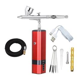 HCSC Tm80s-c-318 Mini portátil Tipo C aerógrafo sem fio com compressor Barbeiro beleza prego modelo carro sem fio pintura Spray gun Kit