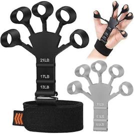 Tikuajgift Novo Gripster Grip Exerciser, Fortalecedor, Treinador Fitness Workout Training Preto
