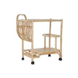 Carro Multiusos DKD Home Decor Bambu Rotim (72 x 38 x 80 cm)
