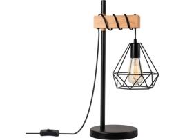 Candeeiro de Mesa LEDKIA Sardo (Preto - E27 - 40 W)