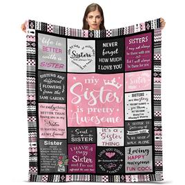 Oasisdream Cobertor leve e liso para a irmã com minha irmã é muito incrível impressão Multi cor 130x150CM
