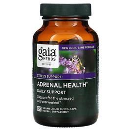 Gaia Herbs, Saúde Adrenal, Suporte Diário, 120 Phyto-Caps Líquidos Veganos
