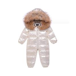 Snowsuit Meninas Meninos One Piece Snowsuits Macacões Ski Suits Casacos Impermeáveis Casacos Casacos Macacões para o Inverno BEGE 100