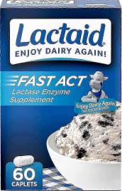 Lactaid Fast Acting, Suplemento de Lactase, Cápsulas, 60 Ea