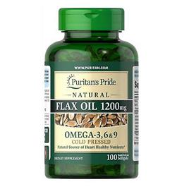 Óleo de Linhaça Natural Puritan's Pride,1200 mg,100 Cápsulas de Liberação Rápida (Pacote de 1)