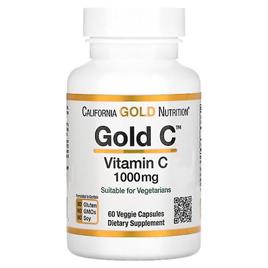 California Gold Nutrition, Gold C, USP Grade Vitamina C, 1.000 mg, 60 cápsulas vegetais