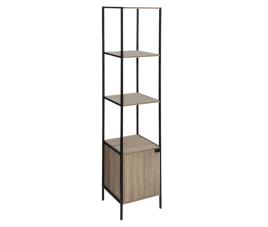 Estante para sala com 1 porta e 3 prateleiras em aço