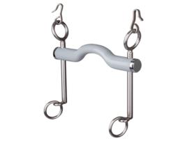 Mordedura de Adestramento Dura Longa Curb Tongue Port Snaffle Prateado 140 Mmberis