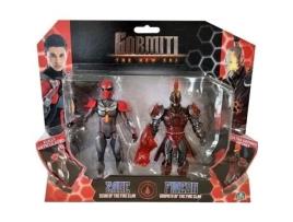 Caixa de figuras - GORMITI - Scion e Gormiti associados ao Fogo - Zane e Fireon - 15 cm - a partir de 4 anos - GRV192