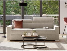 Sofá Cama DUNLOPILLO (196 x 94 x 100 Tamanho Cama: 140 - 159 cm - Veludo - Bege)