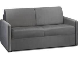 Sofá Cama Calife VENTE-UNIQUE (Cinza Antracite - Tecido e Veludo - 150x94x85 cm/Dimensões da cama: 120 – 139 cm)