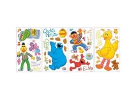 Adesivos De Parede De Vinil Roommates Vila Sésamo 45 Peças