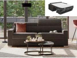 Sofá Cama DUNLOPILLO (196 x 94 x 100 Tamanho Cama: 140 - 159 cm - Veludo - Castanho)