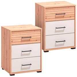 Pack 2 mesas de cabeceira MODENA com 3 gavetas