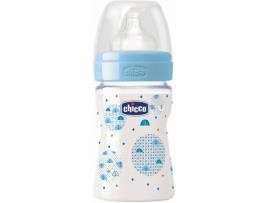 Biberão Silicone CHICCO Well-Being+ 0 Meses Azul (250 ml)