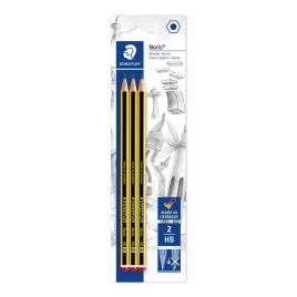 STAEDTLER Lápis de Grafite Noris 120, Minas HB, Corpo Hexagonal Amarelo e Preto
