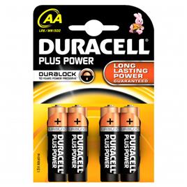 DURACELL - Pilha Alc Plus Power AA Bl4 LR6-MN1500