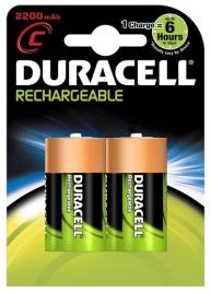 Blister 2 Pilhas Recarregáveis 1,2V 3000mAh Ni-Mh - C / R14 - DURACELL