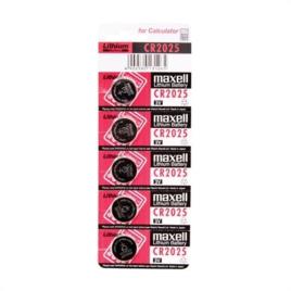 Pilhas de Botão de Lítio Maxell CR2025 3V (5pcs)