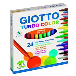 Marcadores Giotto Turbo Color Laváveis 24 unidades