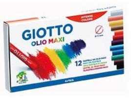 Lápis de Cor GIOTTO Pastel Óleo (12 Unidades)
