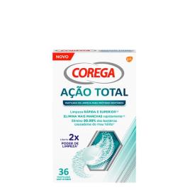 Corega Ação Total Pastilhas Limpeza Diária 36unid.