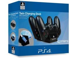 Twin Charger + Pano LIC 4GAMERS em Preto