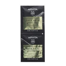 Apivita Express Beauty Máscara Limpeza Argila Verde 8ml x2