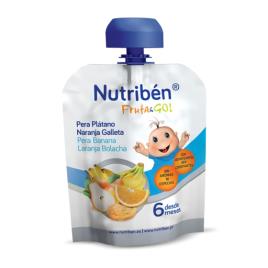Nutribén Fruta Go Pure Pêra/Banana/Laranja/Bolacha 90g