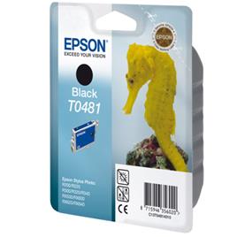 Tinteiro EPSON T0481 Preto - Stylus Photo R200/220/300/320/340, RX500/600//620/640