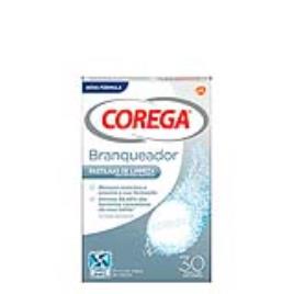 Corega Branqueador Pastilhas Limpeza 30unid.