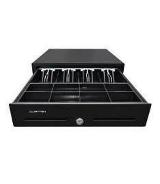 Sitten HS-410A - Gaveta Horizontal Metálica 41X41,5X11,5CM, RJ11, Preta, 2 Ranhuras Para Cheques