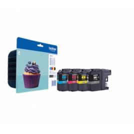 Tinteiro Original LC123, Amarelo, Azul Cyan, Magenta e Preto, Pack 4, LC-123