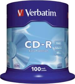 Verbatim - Conjunto 100 Discos CD-R Extra Protection