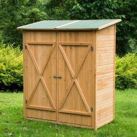 Abrigo - Armário para utensílios de jardinagem armário para utensílios de jardinagem ferramentas jardim madeira maciça tratada exterior armários casotas 165 x 140 x 75 cm
