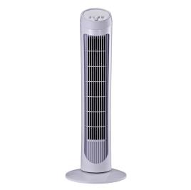 HomCom Ventilador de Torre com Movimento Oscilante 70º tipo Coluna de Pé com 3 Velocidades Potência 45W e Asa de Transporte Branco - f27x75cm