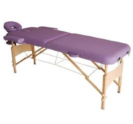 Marquesa Dobrável para Fisioterapia - Cor Roxo - Madeira de Faia e PU - 182x60 cm