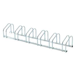 HomCom Suporte de Estacionamento para 6 Bicicletas tipo para Parede ou Chão, Material de Aço - 160 x 33 x 27 cm