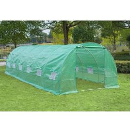 Outsunny Estufa para Terraço ou Jardim - de Cor Verde - Aço Polietileno - Dimensões de 8 x 3 x 2 m