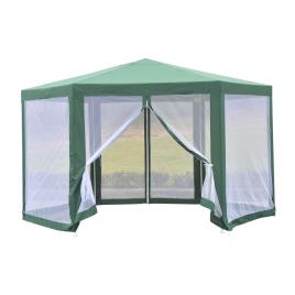 Outsunny Tenda do Jardim com rede mosquiteira Verde Poliéster 390 x 250 cm
